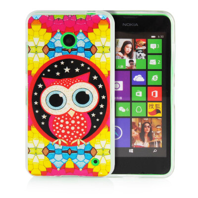 

MOONCASE Cute Owl Soft Flexible Silicone Gel TPU Skin Shell Back ЧЕХОЛ ДЛЯ Nokia lumia 630