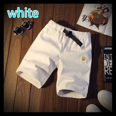 

Mens summer pure color loose sports casual pants five points in the pants beach pants Mens Cotton Running Shorts