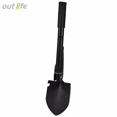 

Outlife Multi-functional Military Folding Shovel Survival Spade Emergency Garden Camping Outdoor Tool rubber grip handle