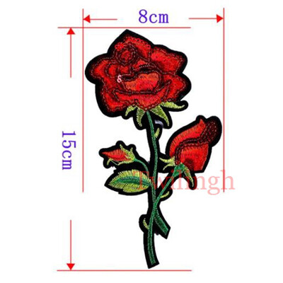 

1 Pcs Big 3D Patches Sew-on Flower Patch Embroidery Sequin Motif Red Rose Applique Garment Women DIY Clothes Sticker Wedding