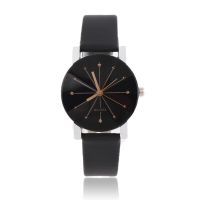 

Fashion Women Men Watches Lovers PU Leather Band Quartz Analog Wrist Watch Woman