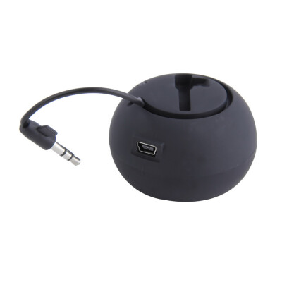 

Protable Mini 3.5mm Jack Hamburg Type Telescopic Plug-in Audio Speakers Black