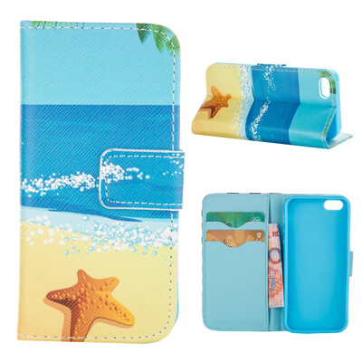 

MOONCASE ЧЕХОЛ ДЛЯ iPhone 5G / 5S Flip PU Leather Fold Wallet Card Slot Kickstand Back [Pattern series] /a18