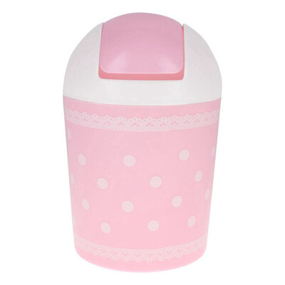 

UpperX Design of lace garbage pink garbage can