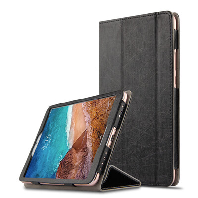 

Cool music front millet flat 4Plus protective cover front support leather case three fold leather case bracket leather case millet flat 4plus flat protective