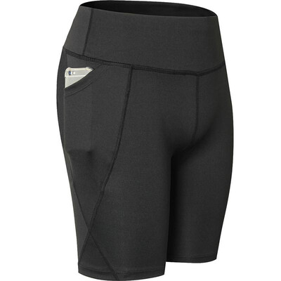 

High Waist Out Pocket Yoga Shorts Tummy Control Workout Running 4 Way Stretch Yoga Shorts