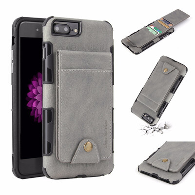 

SHS Phone Case For Iphone 6 Plus6s Plus7 Plus8 Plus Fashion Linen Clasp Card slot Multifunctional Wallet Full Cover