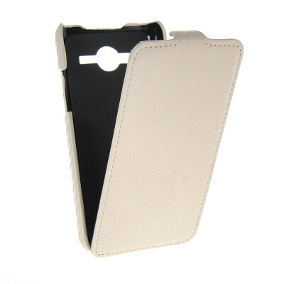 

MOONCASE Carbon fiber Leather Bottom Flip Pouch ЧЕХОЛ ДЛЯ Samsung Galaxy Core 2 II G355h White