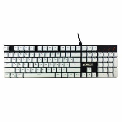 

Russian English Version Gaming Mechanical Keyboard for PC Laptop Anti-Ghosting Led Backlight Russian Keycaps 104 Keys Blue Switch