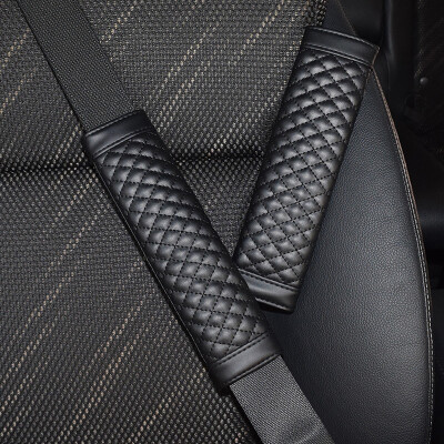 

With the car car seat belt shoulder cover a pair of insurance belt sheath universal car accessories long men&women four seasons decoration supplies car decoration accessories set interior black