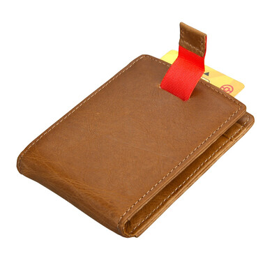 

Leather RFID dollar clip male&female retro card set retro wallet multi-function card package