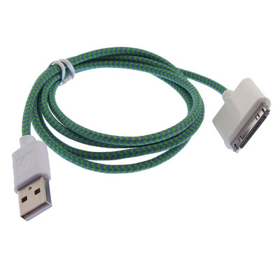 

Army Green New For iPhone 4 4S Braided Fabric Micro USB Sync Data Charger Cord Cable