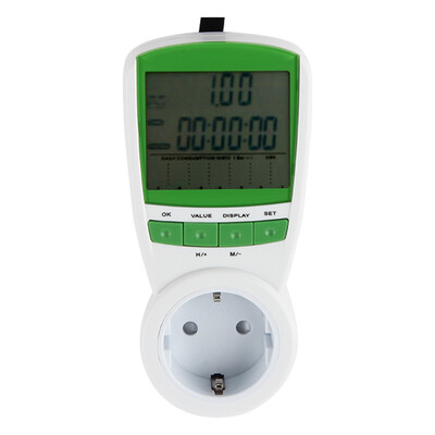

Energy Power Meter Watt Volt Amp Frequency Monitor Analyzer 230V 50Hz White EU