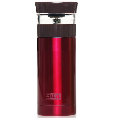 

Green beads lvzhu 300ml double vacuum insulated tea cups edible grade 304 stainless steel material leakproof control tea concentration filtration business office water cup K1583 bright red