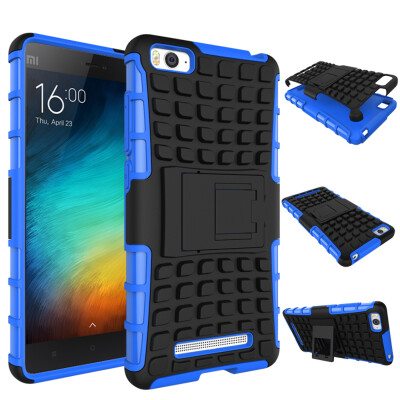 

MOONCASE Tire Texture Hybrid Kickstand PC+TPU Full Rugged Protective 2 IN 1 Case Cover For Xiaomi 4i m4i Mi4i ( 5.0