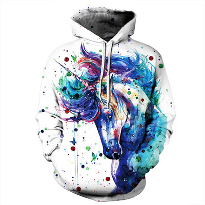 

QYDM0293Mens Hoodie 3D Printed Women Pullover Sweater
