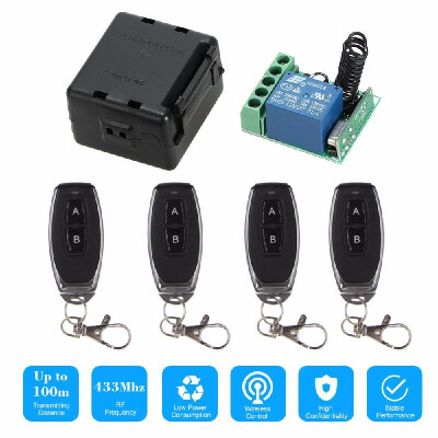 

Smart Home 433Mhz DC 12V 1CH Wireless Remote Switch Relay Receiver Transmitter Universal Remote Control Switch Module&5PCS RF