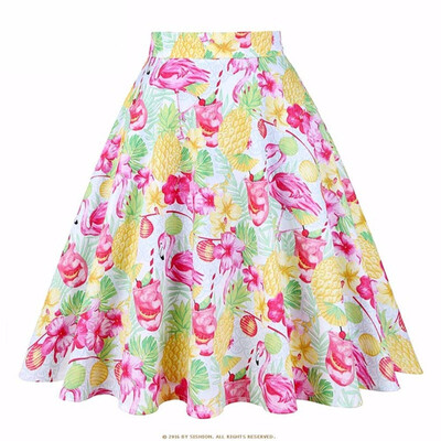 

Design Floral Skirt Women High Waist Plus Size Summer Skirts