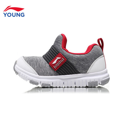 

Li Ning childrens shoes boys&girls shoes comfortable sets of feet a pedal childrens sports shoes YKAN088-1 rock gray deep iron gray bull red 315