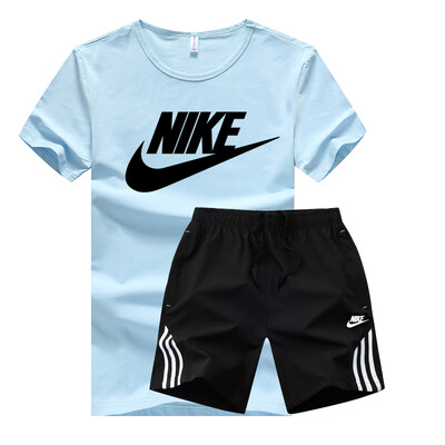 

Damaizhang Brand Men T-shirt With short Pants Summer Mens Jogging Set Cotton Breathable Track Suit Running Clothing