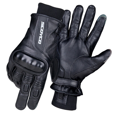 

Sai Yu SCOYCO motorcycle sheepskin gloves riding locomotive retro winter warm shatter-resistant windproof gloves MC31 black L