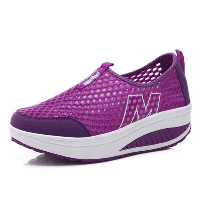 

Womens Shoes Casual Sport Fashion Shoes Walking Flats Height Increasing Women Loafers Breathable Air Mesh Swing Wedges Shoe