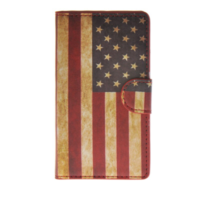 

MOONCASE U.S American Flag Leather Side Flip Wallet Card Slot Stand Pouch ЧЕХОЛ ДЛЯ Microsoft Lumia 435