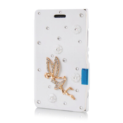 

MOONCASE Luxury Flower Crystal Leather Side Flip Wallet Pouch ЧЕХОЛ ДЛЯ Nokia Lumia 925