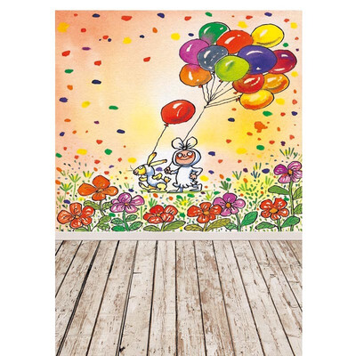 

Flying Balloons Photo Backdrop 57FT Vinyl Fabric Cloth Digital Printing Photo Background s-1022