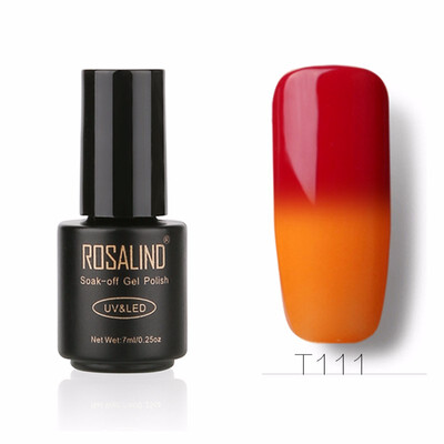 

ROSALIND Gel 1S Temperature Changing Nail Polish 7ml Soak off Nail Gel Polish Vernis Semi Permanent UV LED Glitter Nail Lacquer