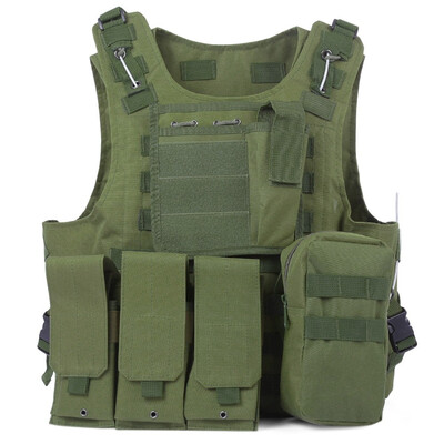 

Tactical Military Swat Field Battle Airsoft Molle Combat Assault Plate Carrier Vest