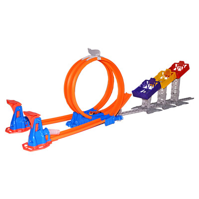 

HotWheels boy toy car track hot wheels extreme jump track DJC05