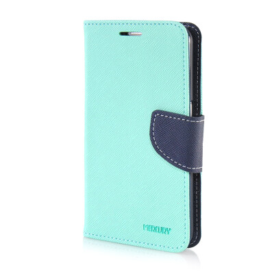 

MOONCASE Leather Side Flip Wallet Card Slot Pouch Stand Case Cover for Samsung Galaxy S6 Azure