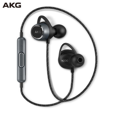 

AKG N200 WIRELESS In-Ear Wireless Bluetooth Headphones Magnetic Sports Headphones Reference Level HIFI Sound Quality Phone Can Call Meteorite Black