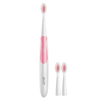 

Portable Waterpoof Slim Electric Tooth Brush Battery Operated Electric Sonic Toothbrush 3 Brush Heads for Adult Oral Care