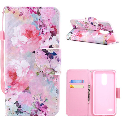 

MOONCASE Sony Xperia XZ2 painted leather case with small hand rope - watercolor flower