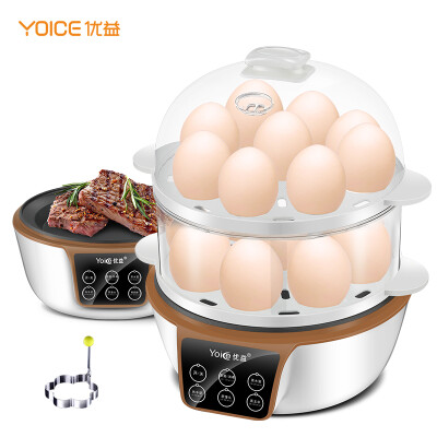 

Yoyi Egg Boiler Egg Machine Automatic Power Off Mini Steamed Eggs Double Steamed Egg Machine Nonstick Omelette Electric Omelette Pan Y-ZDQ18