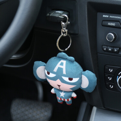 

Carinunu carinono car key ring key ring men&women key chain original cartoon cute pendant decorations Captain America