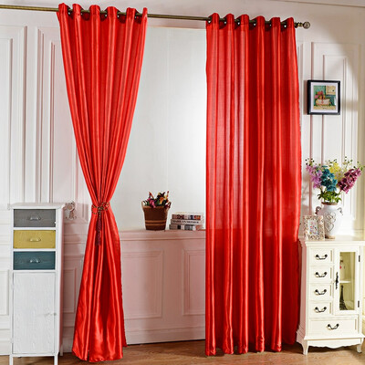 

100 x 250CM Pure Color Grommet Ring Top Blackout Window Curtain for Bedroom Living Room