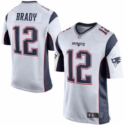 

Mens New England Patriots Tom Brady Nike WhiteNavy Blue Game Jersey