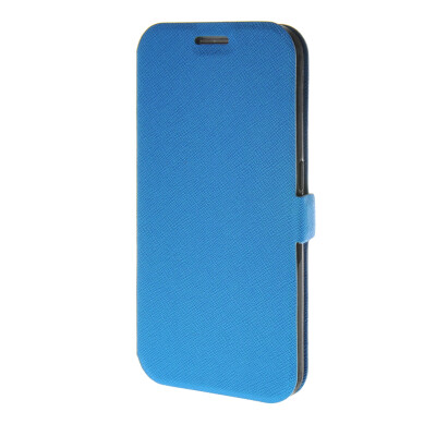 

MOONCASE Cross pattern Flip Pouch Leather Wallet Slim Stand Case Cover for Samsung Galaxy S6 Blue