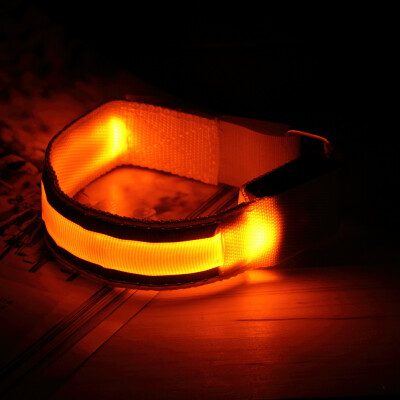 

Sports Bike LED Safety Reflective Belt Strap Snap Wrap Arm Band Shine Armband