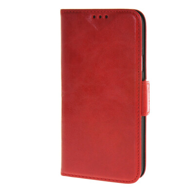 

MOONCASE Samsung Galaxy E7 E700 Case Oil Skin Leather Card Flip Wallet Slot Bracket Back Case Cover Red