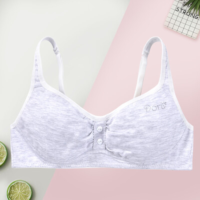 

Girl bra student underwear development period cotton buckle paragraph no steel ring junior high school student bra DRBR135-pink 80B