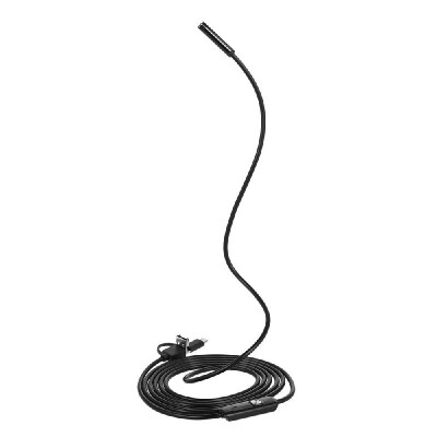 

3 in 1 8mm Inspection Camera Endoscope Type-C & Micro USB & USB Borescope Waterproof IP67 for Android Phones PC Black