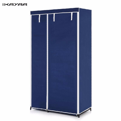 

IKayaa Fashion Portable Clothes Wardrobe Cabinet Non-Woven Fabric Closet Storage Organizer Hanger Rack with Shelves