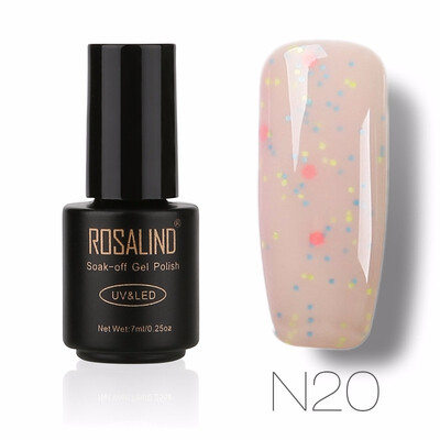 

ROSALIND Gel 1S 7ml N01-24 Cheese Series Nail Gel Polish UV LED Glitter Manicure Nail Art Semi Permanent Soak Off gel lacquer