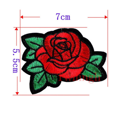 

1 Pcs Top Patches Red Rose Flowers Patch 3D Sticker Embroidery Motif Sequined Applique Badge Children Women DIY Clothing Patch