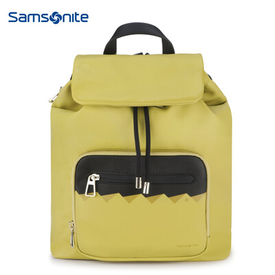 

Samsonite urban casual minimalist fashion computer bag geometric print backpack female CI409005 black
