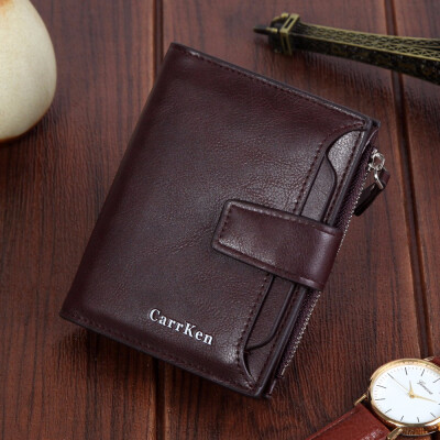 

Short vertical tidal male wallet multifunctional folding personality card student youth